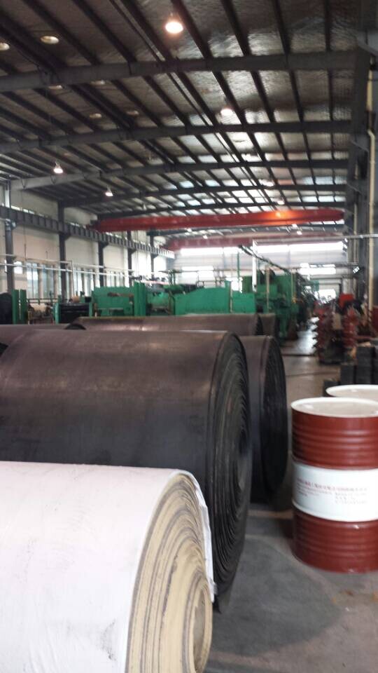 Conveyor belt in warehouse