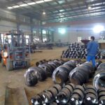 continuous auger flight with customized diameter and pitch
