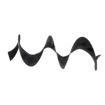Continuous screw flight auger for screw conveyor, large diameter custom manufactured steel flight