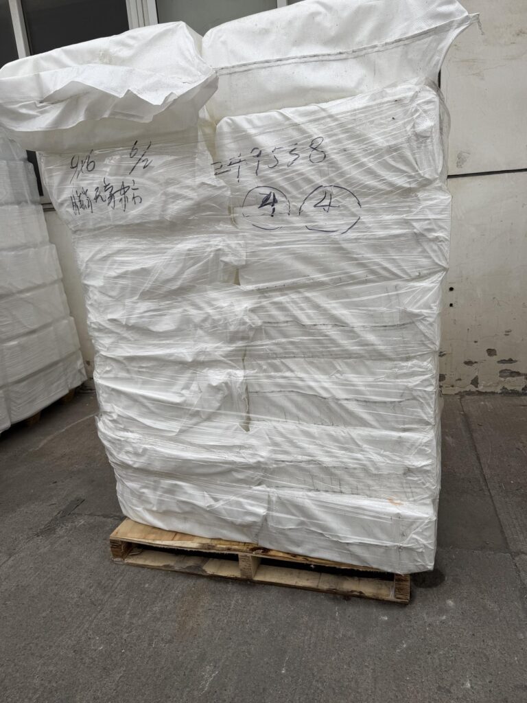 Bucket elevator bolts and belt clamps packed together with elevator buckets for customer project