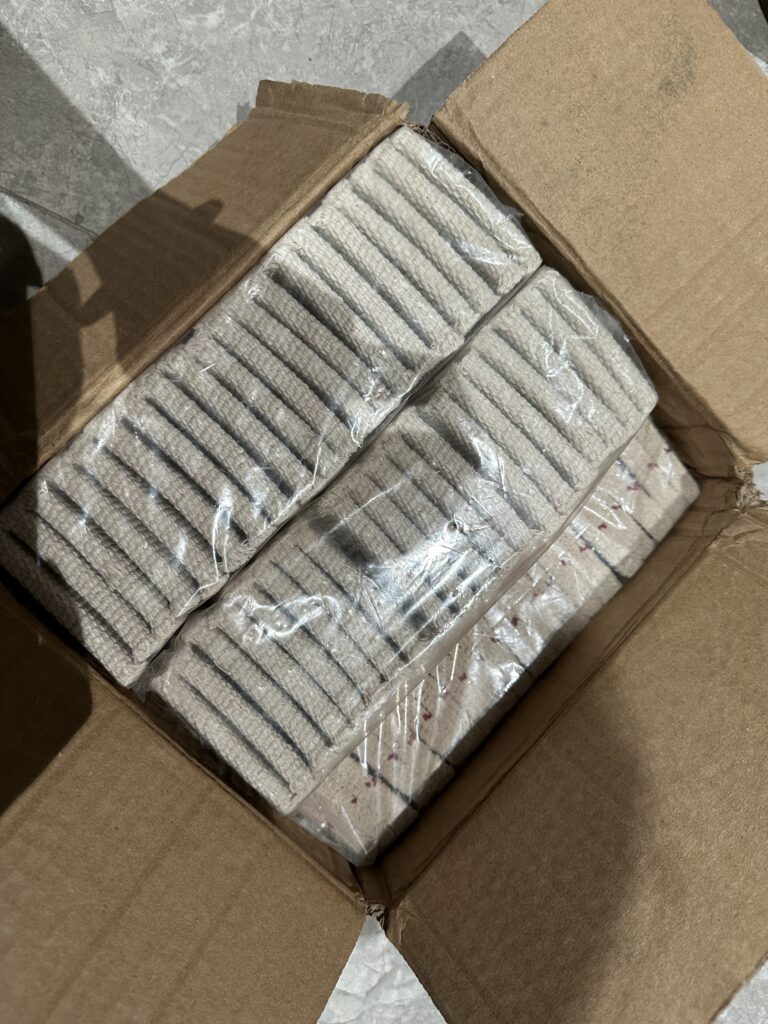 Packed Cotton Canvas Pad QB32 products in export carton for Mexico customer shipment