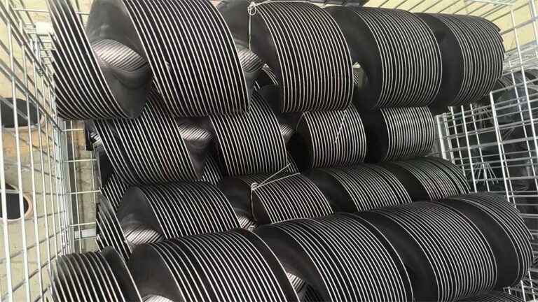 Custom continuous screw flights with 250mm outer diameter, 60.3mm inner diameter, 250mm pitch, 1000mm length, and 5mm thickness