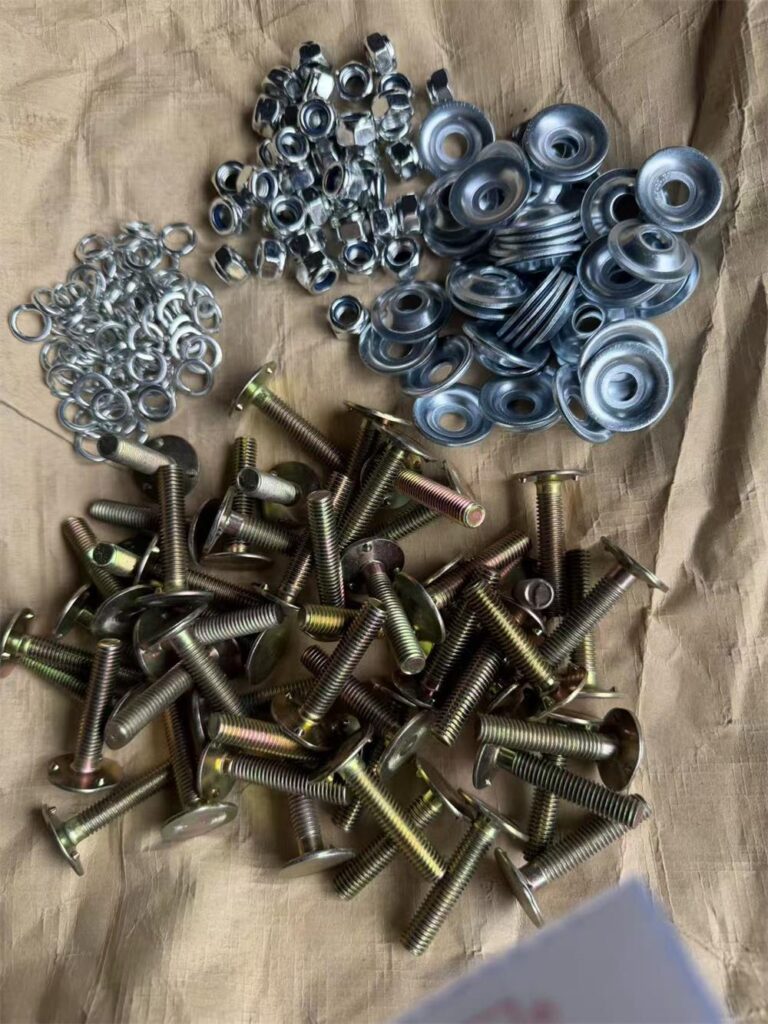 M8x40 WS elevator bucket bolts prepared for bucket installation and assembly