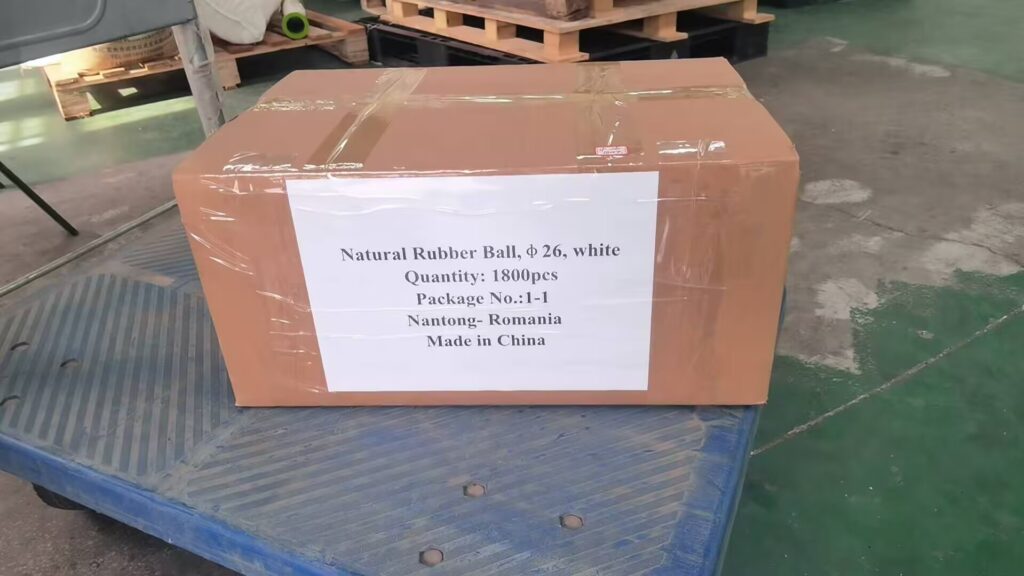 1800 rubber cleaning balls packed for romania