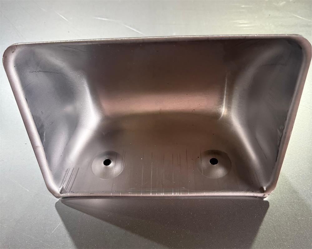 DS steel elevator bucket with two recessed mounting holes