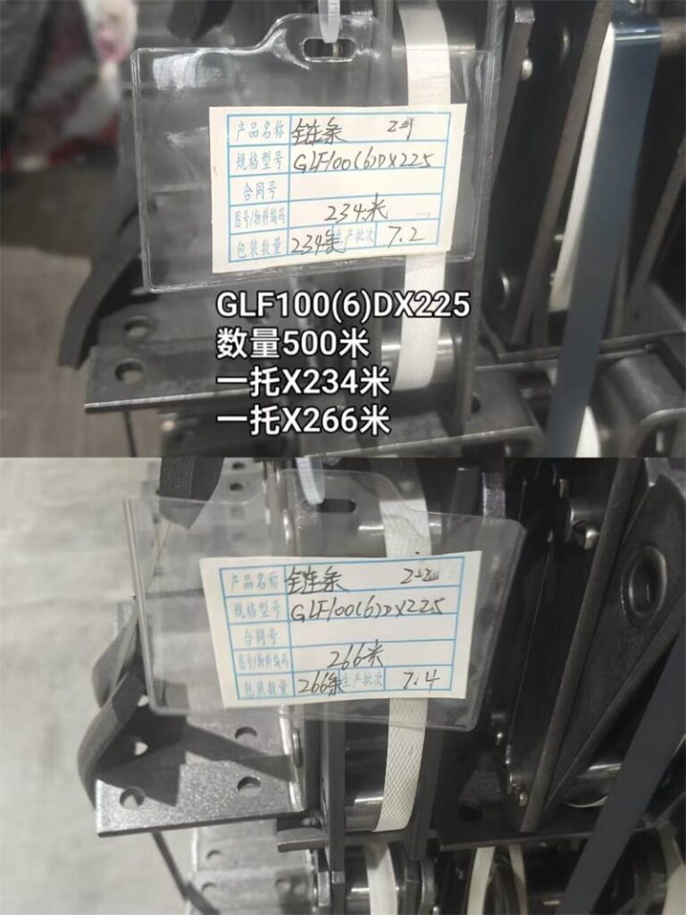 GLF100(6)D x 225 scraper conveyor chain for Colombia