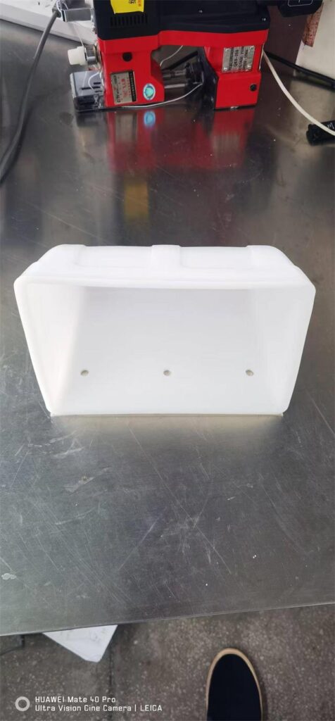 HDPE D9x6 deep-bottom elevator bucket manufactured for Colombia