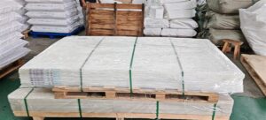 Nylon 6 and Nylon 66 sheets secured on wooden pallets for export packing